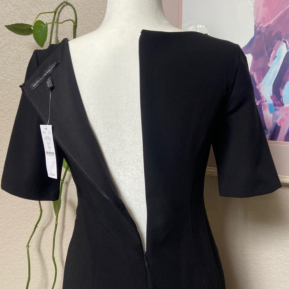 Sale! Gorgeous Black Silhouette Dress, size 4, White House Black Market. - Picture 8 of 14